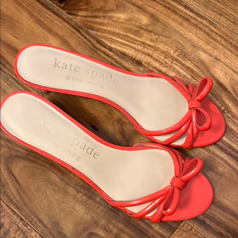 Kate Spade Red Kitten Heels